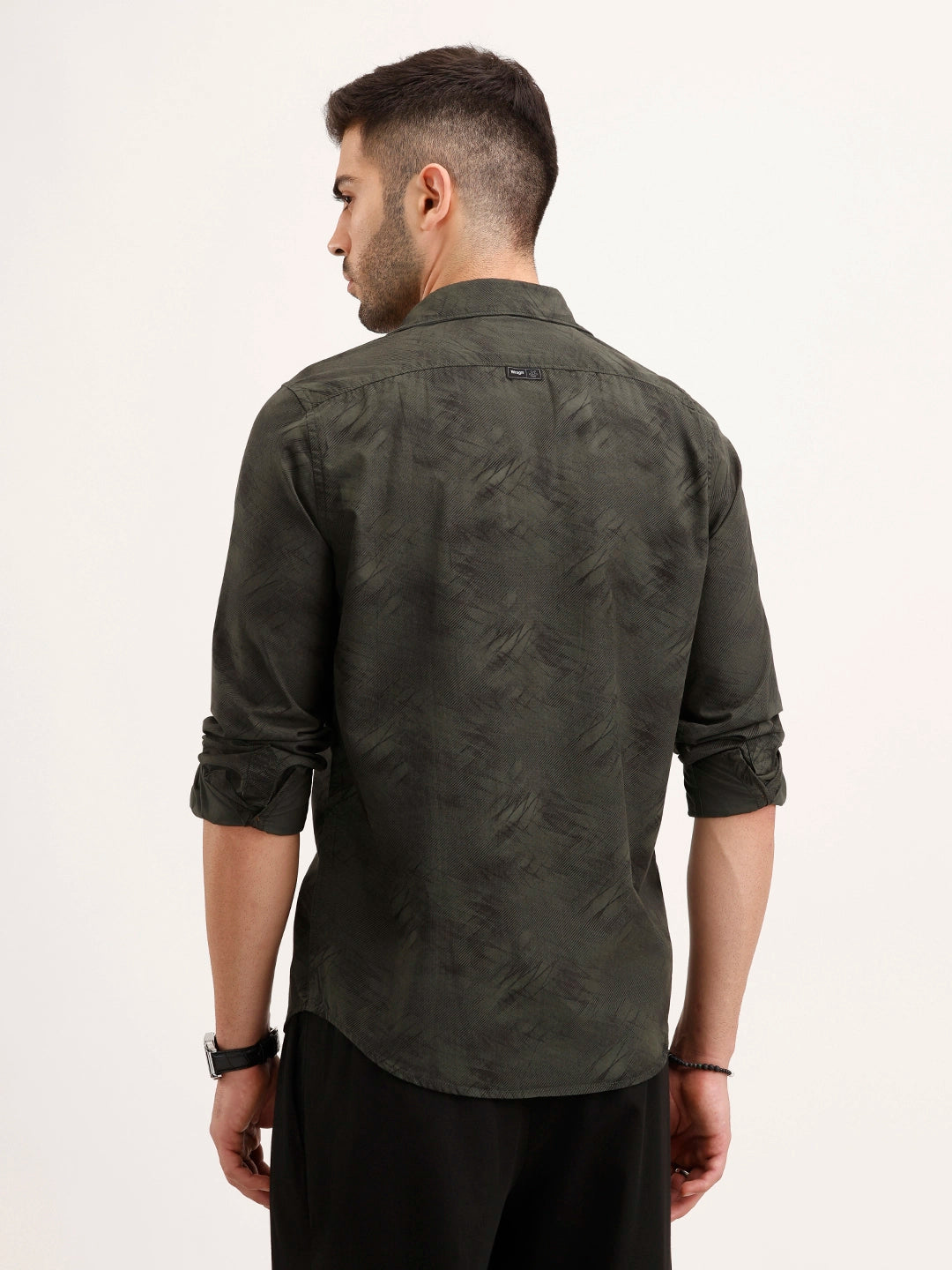 Regular Fit Full Sleeve AOP Shirt | Green