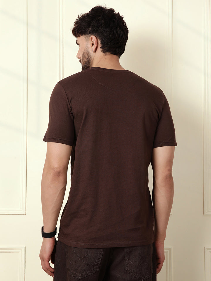 Puff Print Slim Fit T-Shirt | Brown