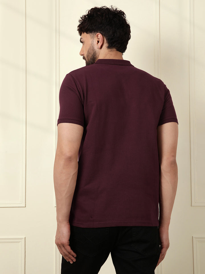 Basic Marron Pique Polo