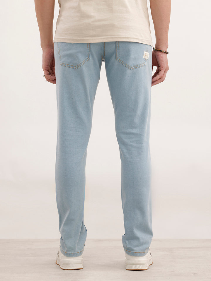 Solid Slim Fit Denim Jeans  | Light Blue
