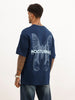 Classic Back Puffer Printed T-Shirt | Navy Blue | WTS02HSOS1341S