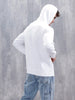 Solid Casual Slim Fit Hooded Sweatshirt | White
