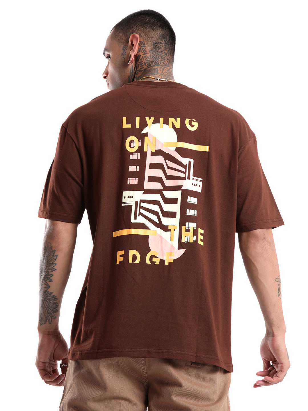 Classic Brown Back Printed T-Shirt