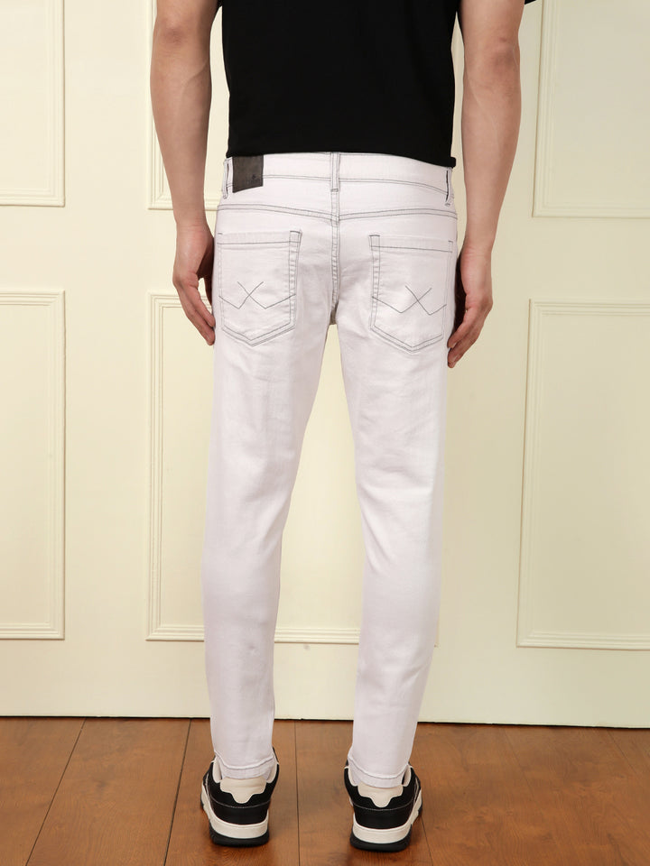 Solid Skinny Crop Jeans | Off White