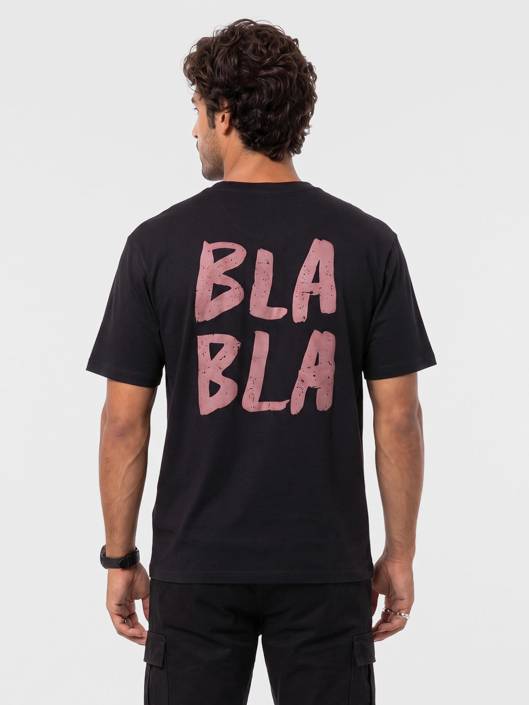 Classic Back Printed T-Shirt | Black