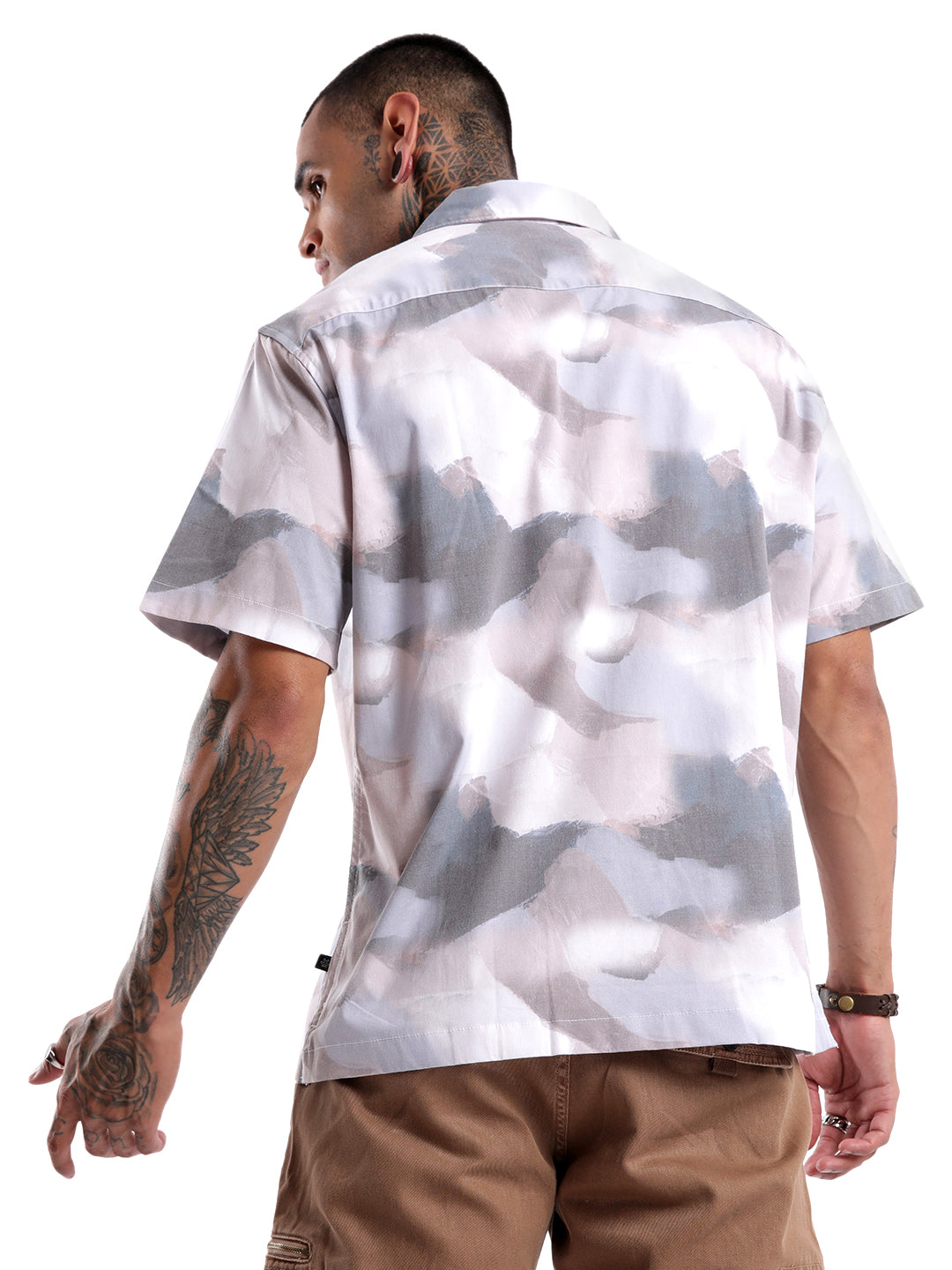 Cloudy Grey Comfort Fit AOP Shirt