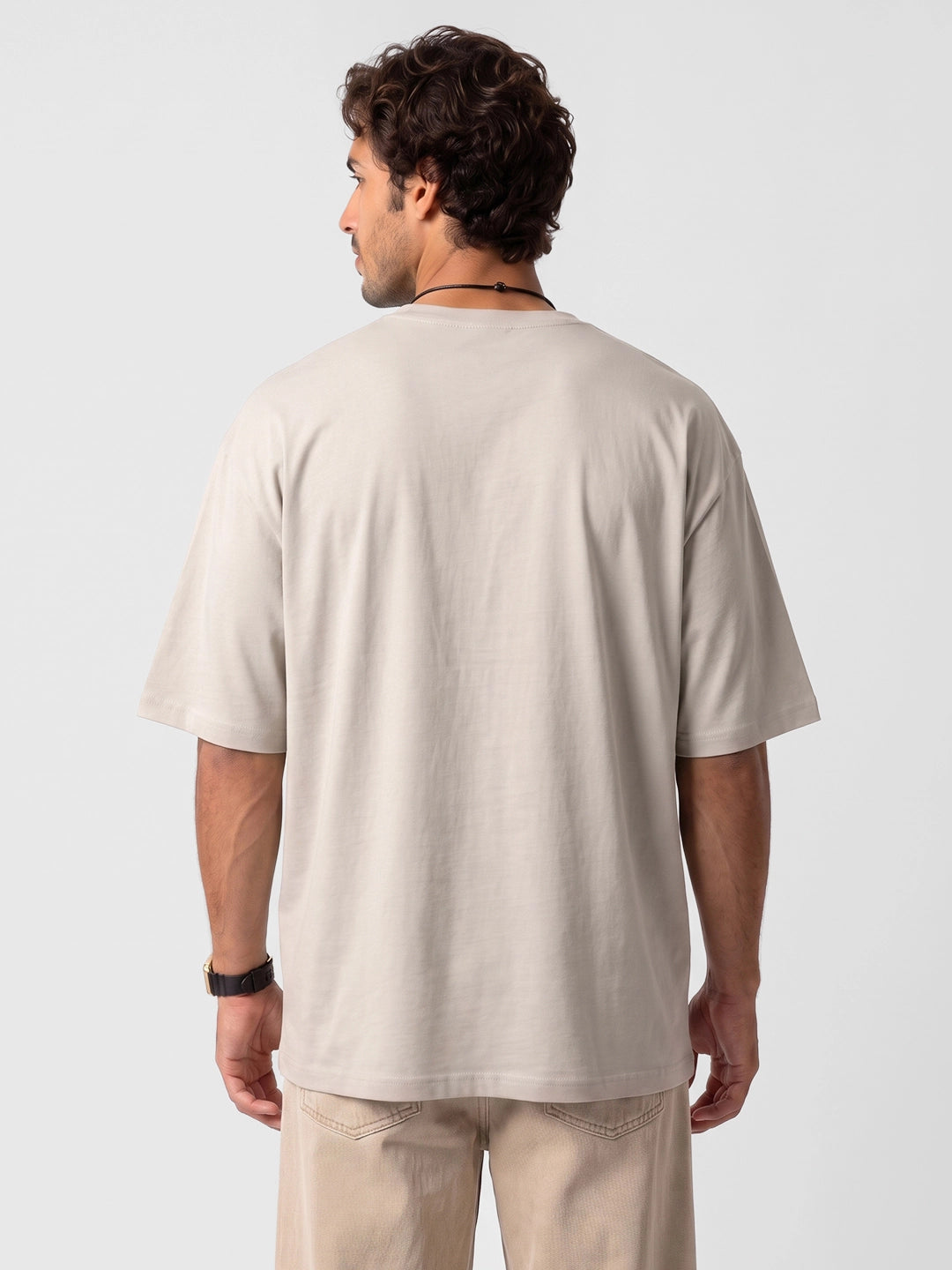 Classic Embroidered Patch Detail T-Shirt | Beige