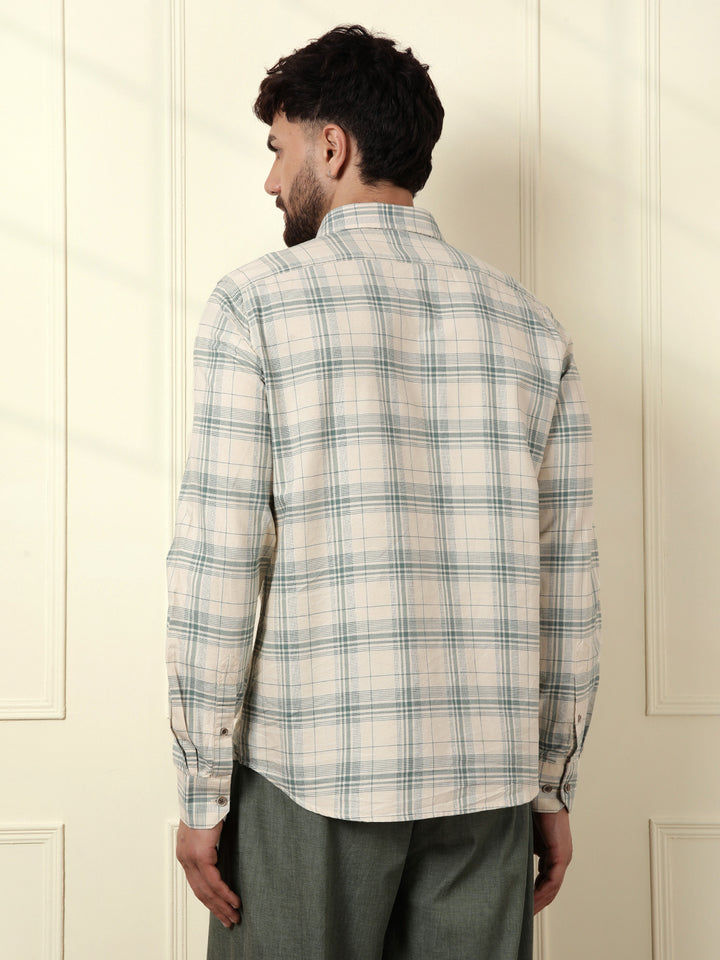 Casual Oxford Checked Shirt | Yellow