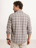 Slim Fit Checkered Shirt | Peach