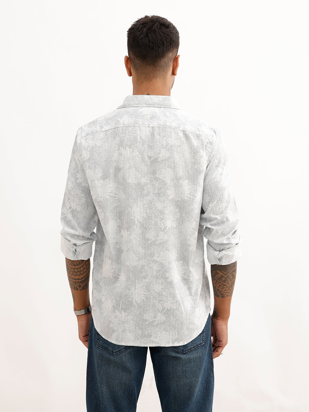 Regular Fit AOP Shirt | Grey
