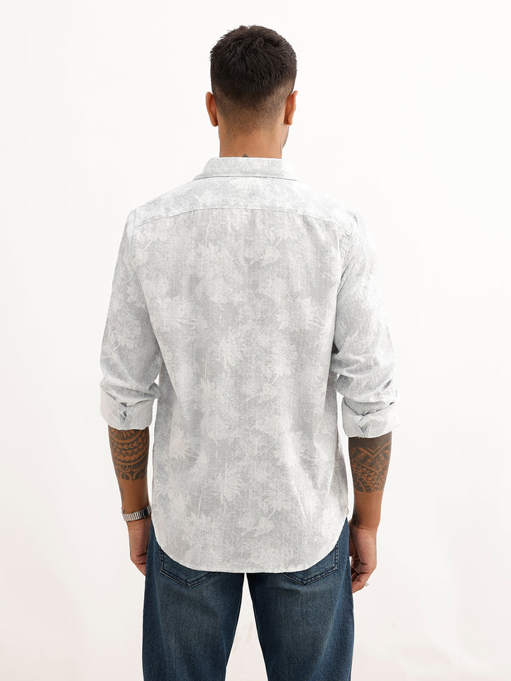 Regular Fit AOP Shirt | Grey