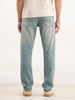 Faded Slim Fit Distressed Denim Jeans | Light Blue