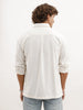 Oversized Striped Double Pocket Shirt | White