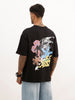 Oversized Fit Back Printed T-Shirt | Black | WTS02HSOS1021S