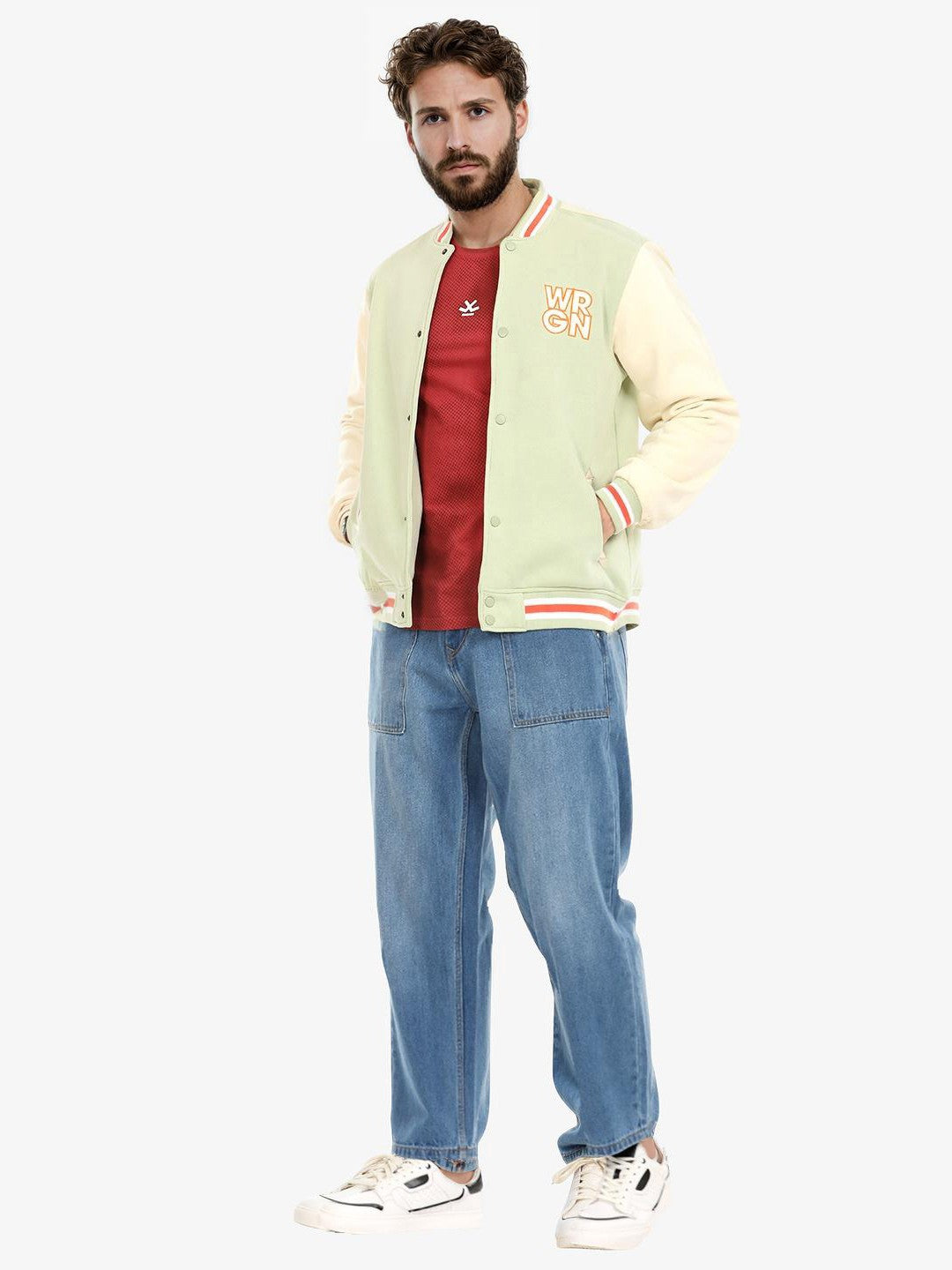 Pastel Varsity Bomber Jacket