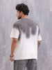 Grey Ombre Fade T-Shirt – Casual Streetwear Style | White