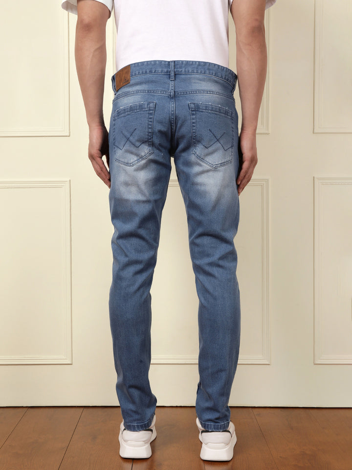 Linen Blend Denim Jeans | Light Blue