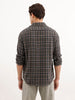 Textured Slim Fit Checekerd Shirt  | Olive