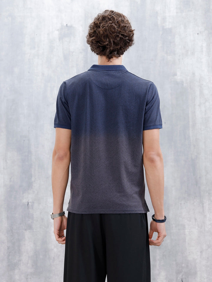 Men's Slim Fit Washed Polo T-Shirt | Dark Blue