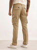 Solid Straight Fit Cargo Trouser | Beige