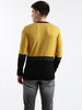 Colour-Blocked Comfort Yellow Sweater