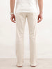 Solid Straight Fit Denim Jeans | Ecru