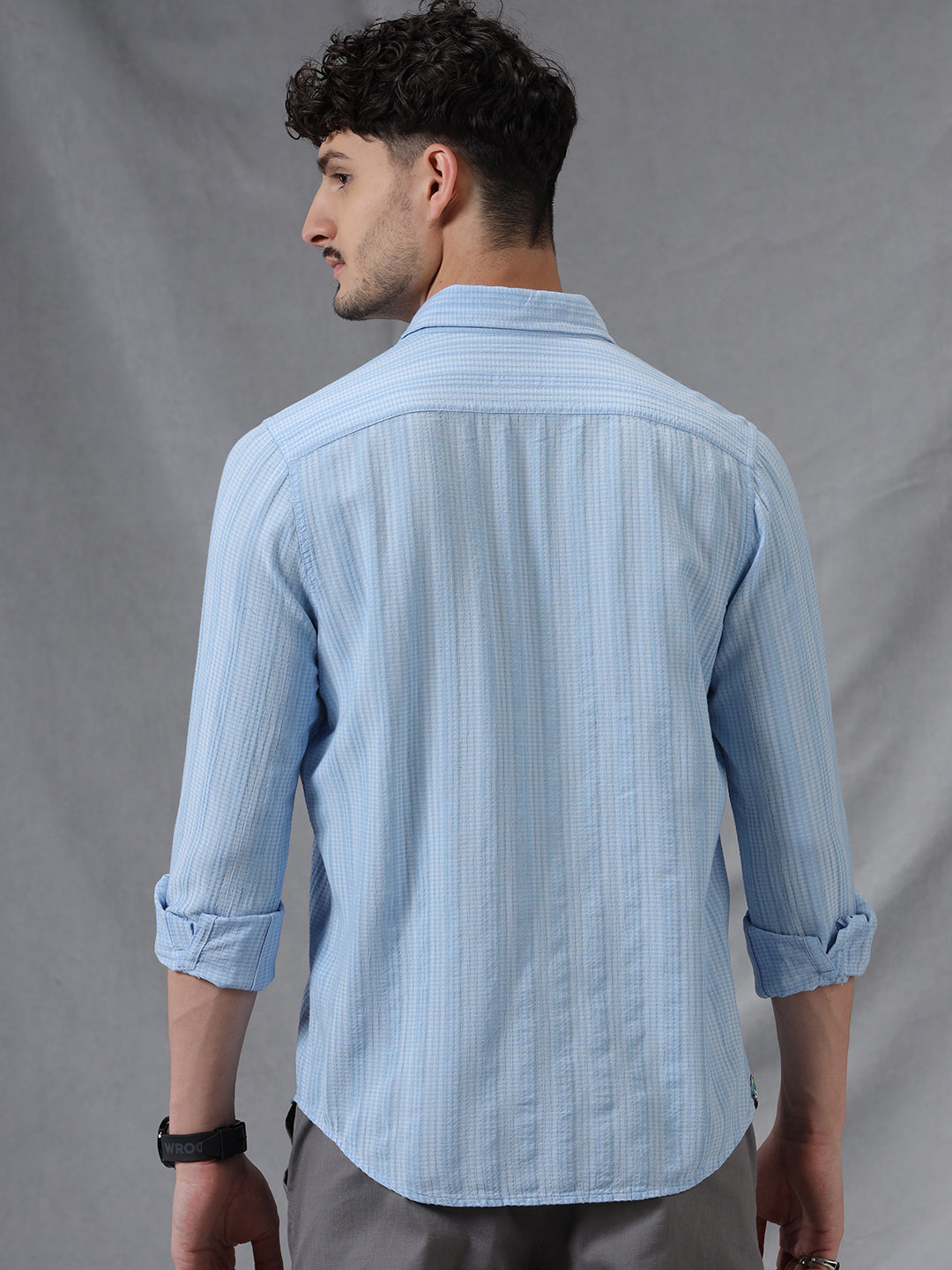 Blue Stripe Seersucker Shirt