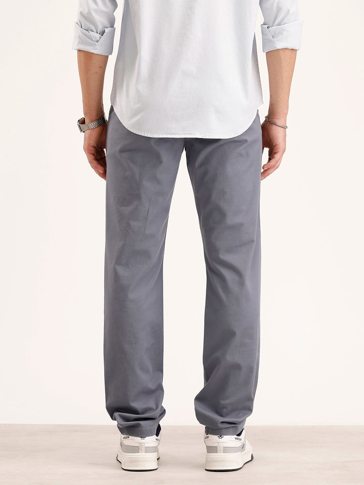 Solid Slim Fit Trouser   |  Grey