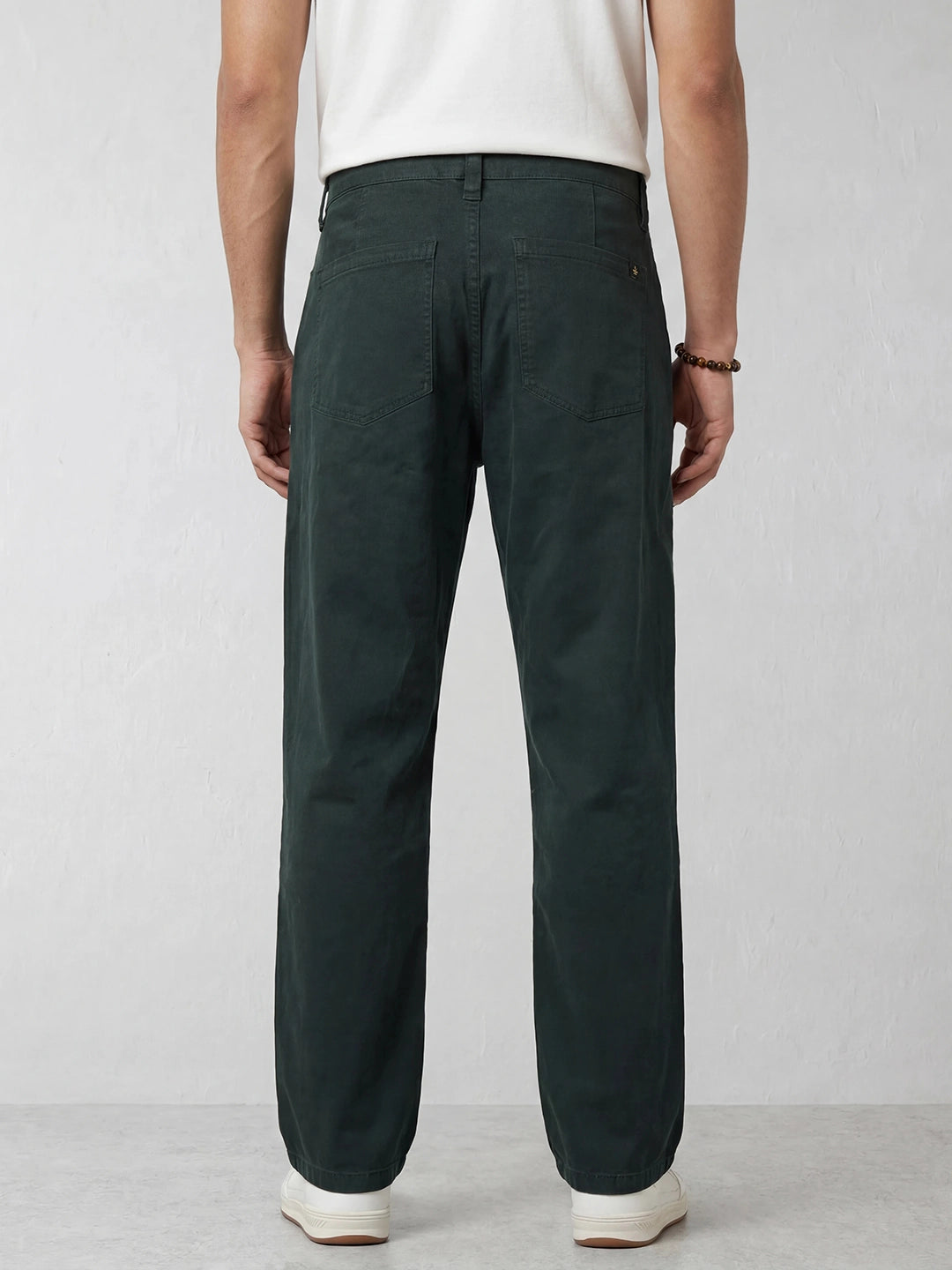 Solid Loose Fit Trouser | Dark Green