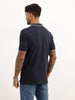 Slim Fit Tipping Collar Polo T-Shirt | Navy Blue