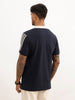 Slim Fit Side Stripe Polo T-Shirt | Navy Blue