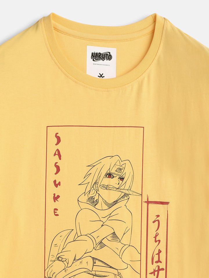 Sasuke Uchiha Yellow Naruto T-Shirt