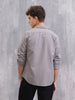 Solid Linen Blend Shirt | Grey