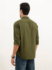 Solid Regular Fit Full Sleeve Shirt | Olive