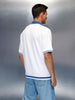 Men's Casual Oversized Fit Polo T-Shirt | White