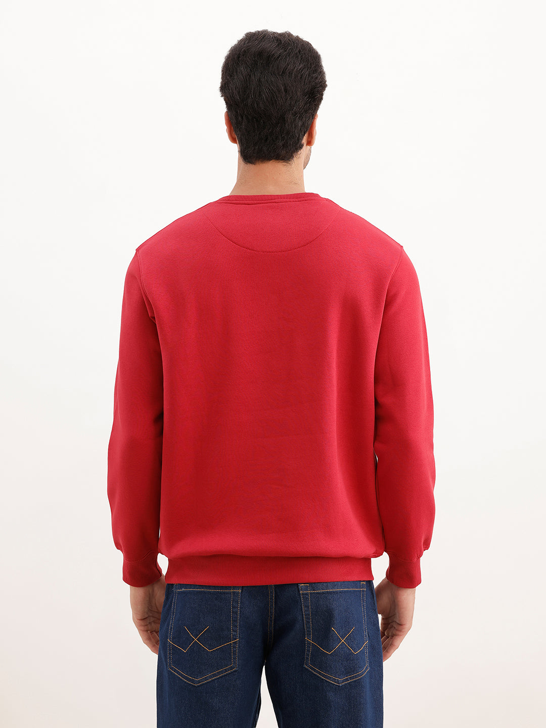 Comfort Fit Placement Printed Sweatshirt | Red | WVSS9026F
