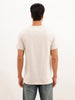 Slim Fit Emroidered Patch Detail T-Shirt | Beige