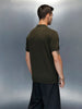 Textured Men's Casual Slim Fit Polo T-Shirt | Olive