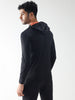 Black Slim Fit Hoodie With Mesh Lining