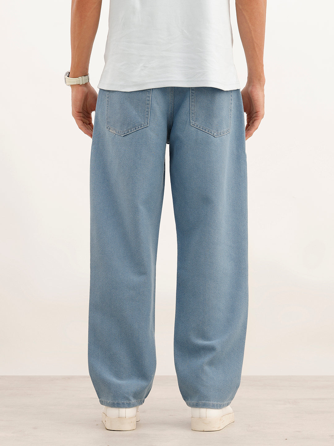 Light Fade Loose Fit Denim Jeans | Light Blue