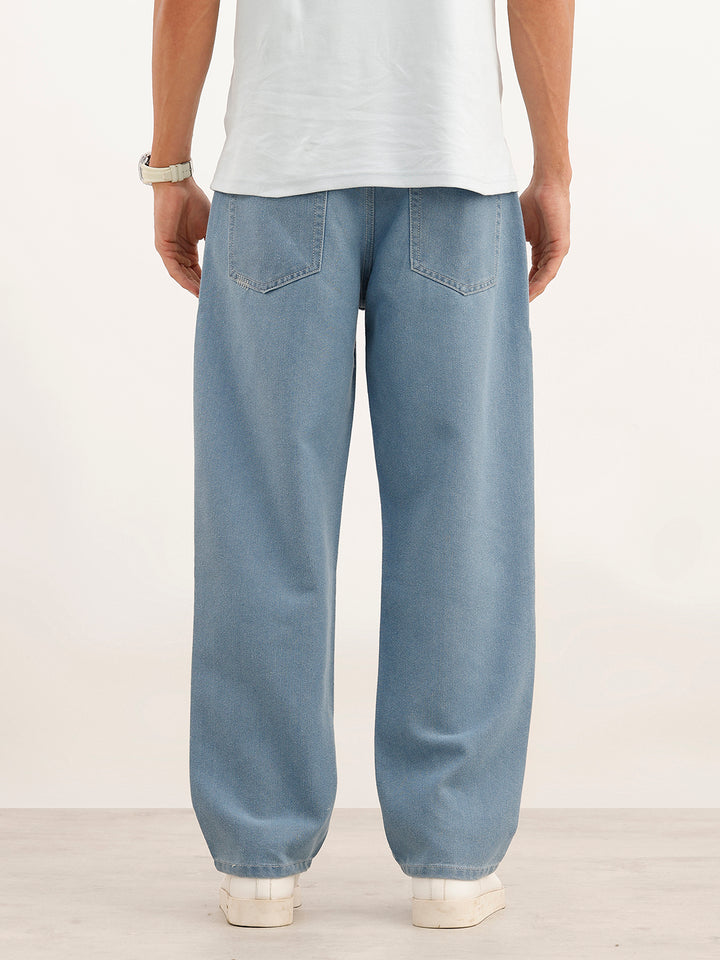 Light Fade Loose Fit Denim Jeans | Light Blue