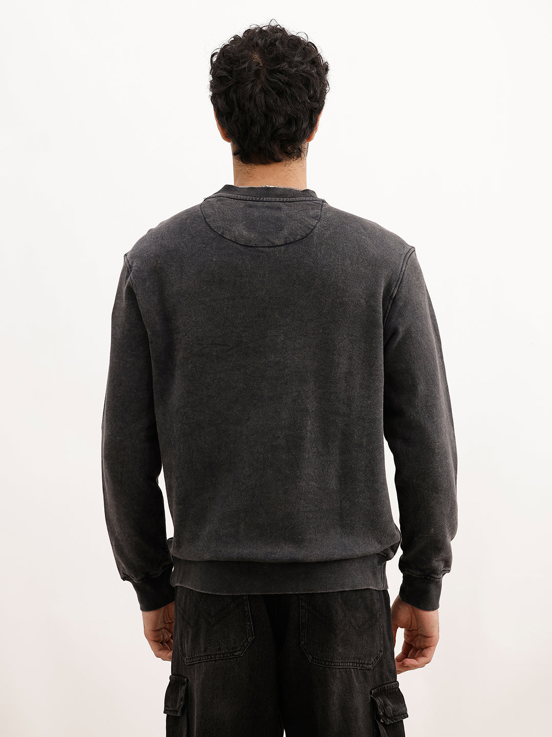 Classic Washed Comfort Fit Sweatshirt | Black