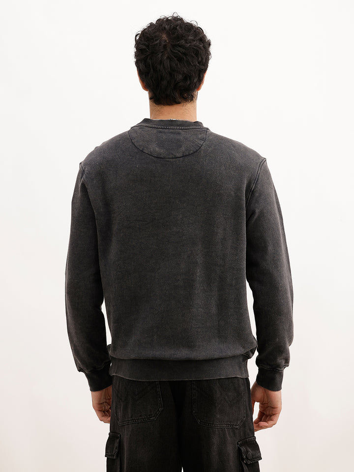 Classic Washed Comfort Fit Sweatshirt | Black