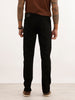 Solid Straight Fit Denim Jeans | Black
