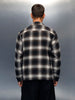 Men's Casual Regualr Fit Checkered Pattern Shacket | Black