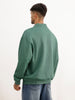 Solid Oversized Collared Sweatshirt | Green