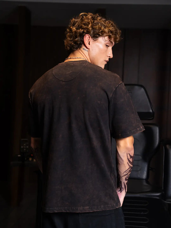 Wrogn X Aliens - The Vitruvian Man | Black T-Shirt