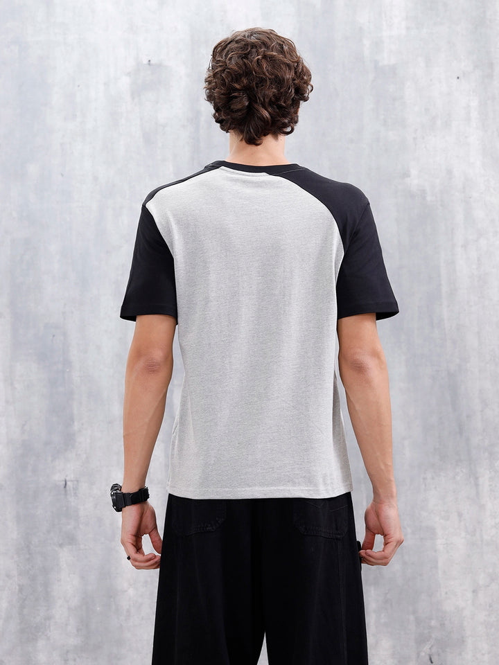 Comfort Fit Men's Colorblocked Tshirt | Grey