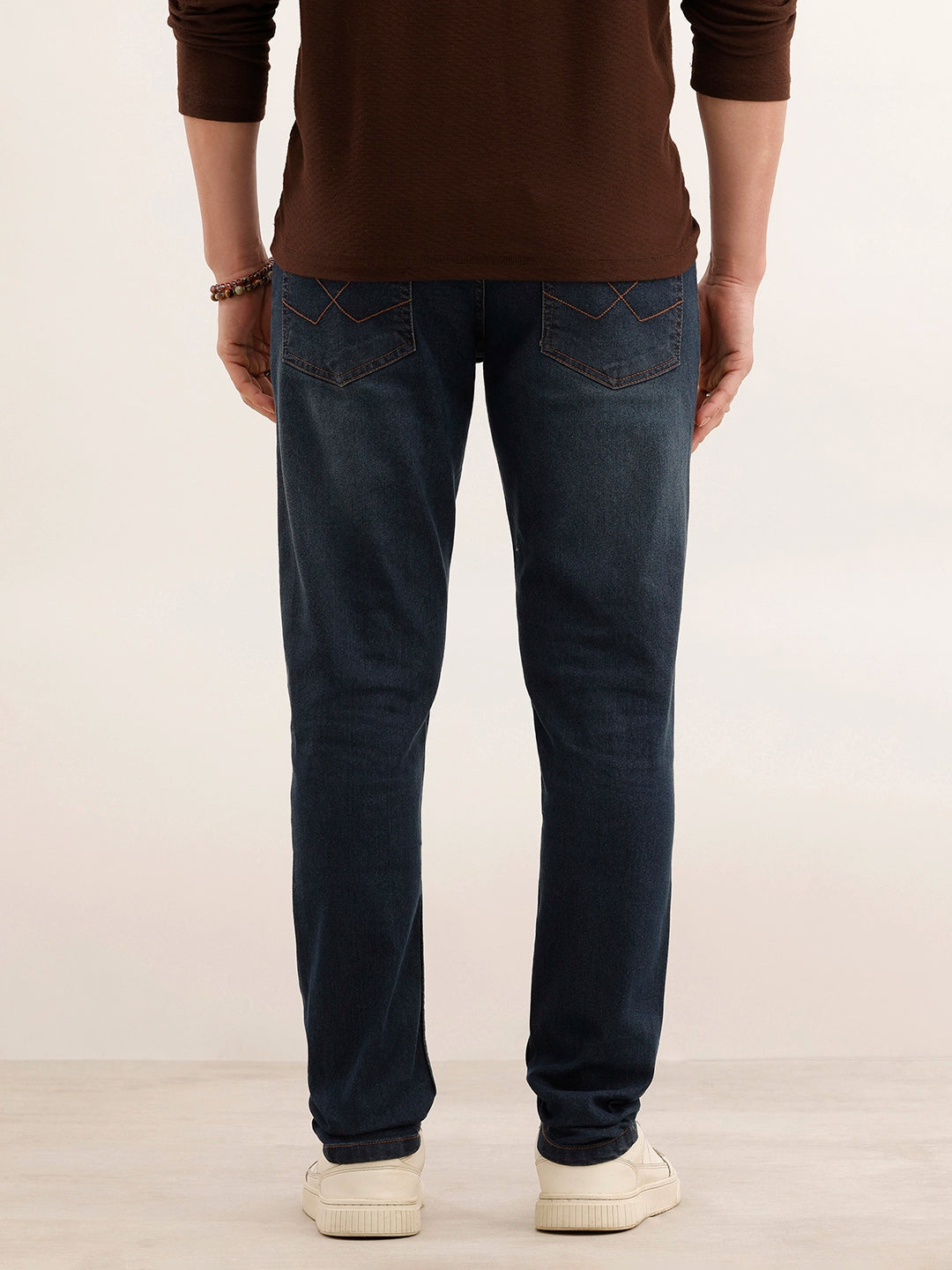 Slim Fit Faded Denim Jeans | Blue