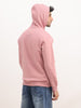 Comfort Fit Embroidery Detail Hooded Sweatshirt | Pink